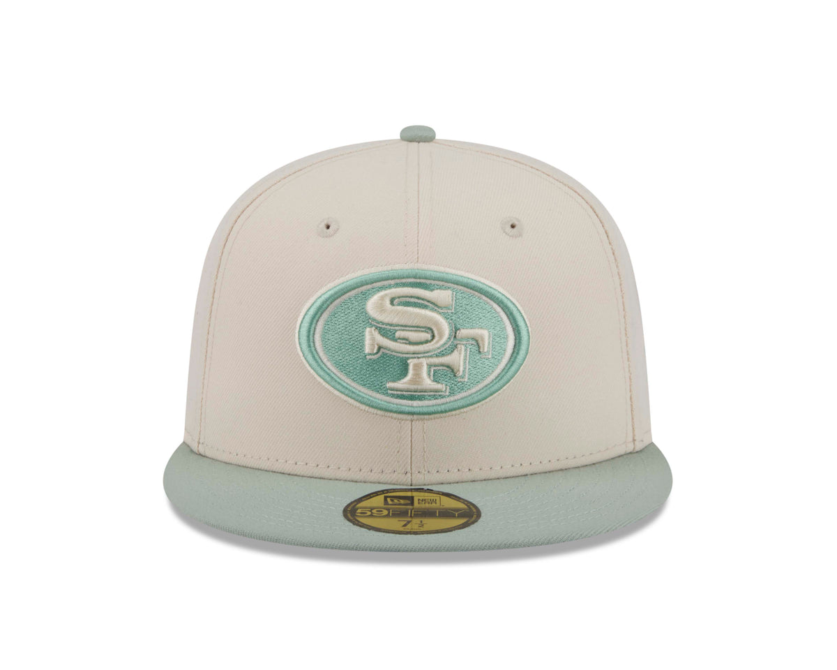 NFL San Francisco 49ers New Era Two-Tone Sea Glass 59FIFTY Fitted Hat- Light Cream