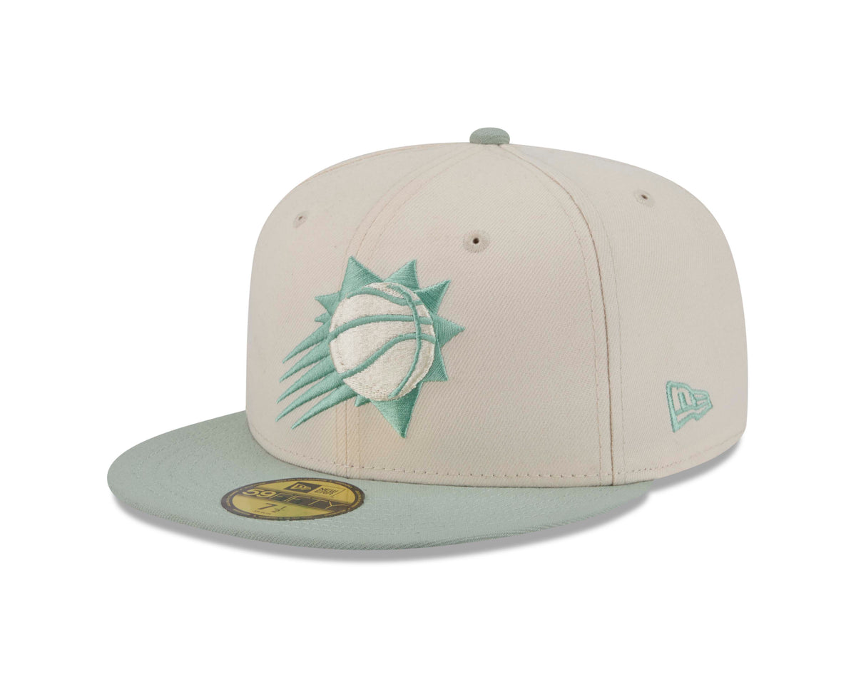 NBA Phoenix Suns New Era Two-Tone Sea Glass 59FIFTY Fitted Hat- Light Cream