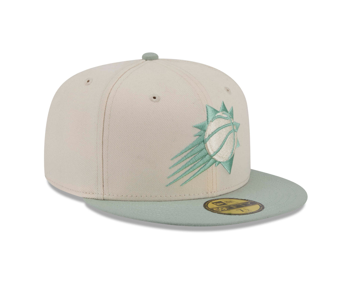 NBA Phoenix Suns New Era Two-Tone Sea Glass 59FIFTY Fitted Hat- Light Cream