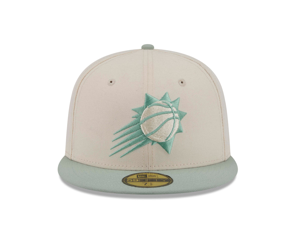 NBA Phoenix Suns New Era Two-Tone Sea Glass 59FIFTY Fitted Hat- Light Cream