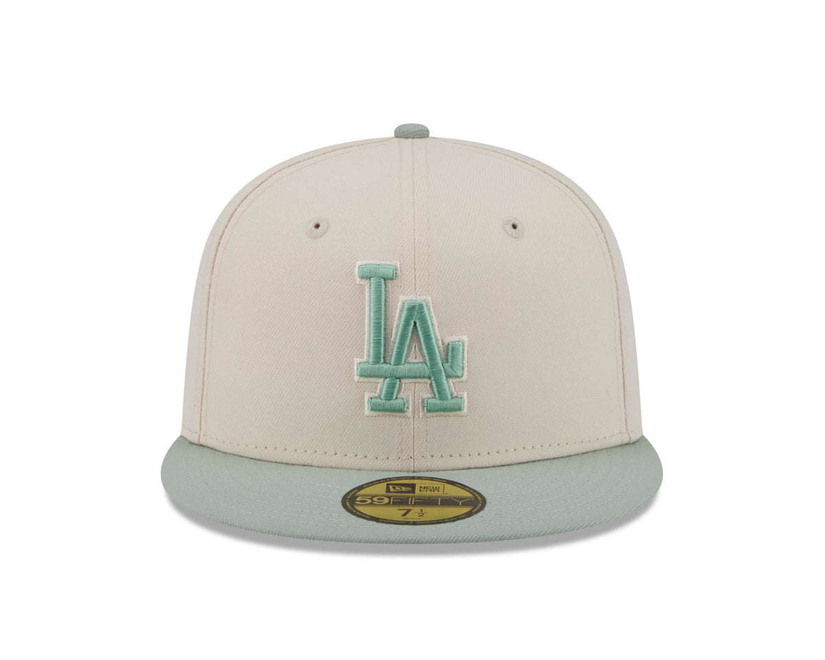 MLB Los Angeles Dodgers New Era Two-Tone Sea Glass 59FIFTY Fitted Hat- Light Cream