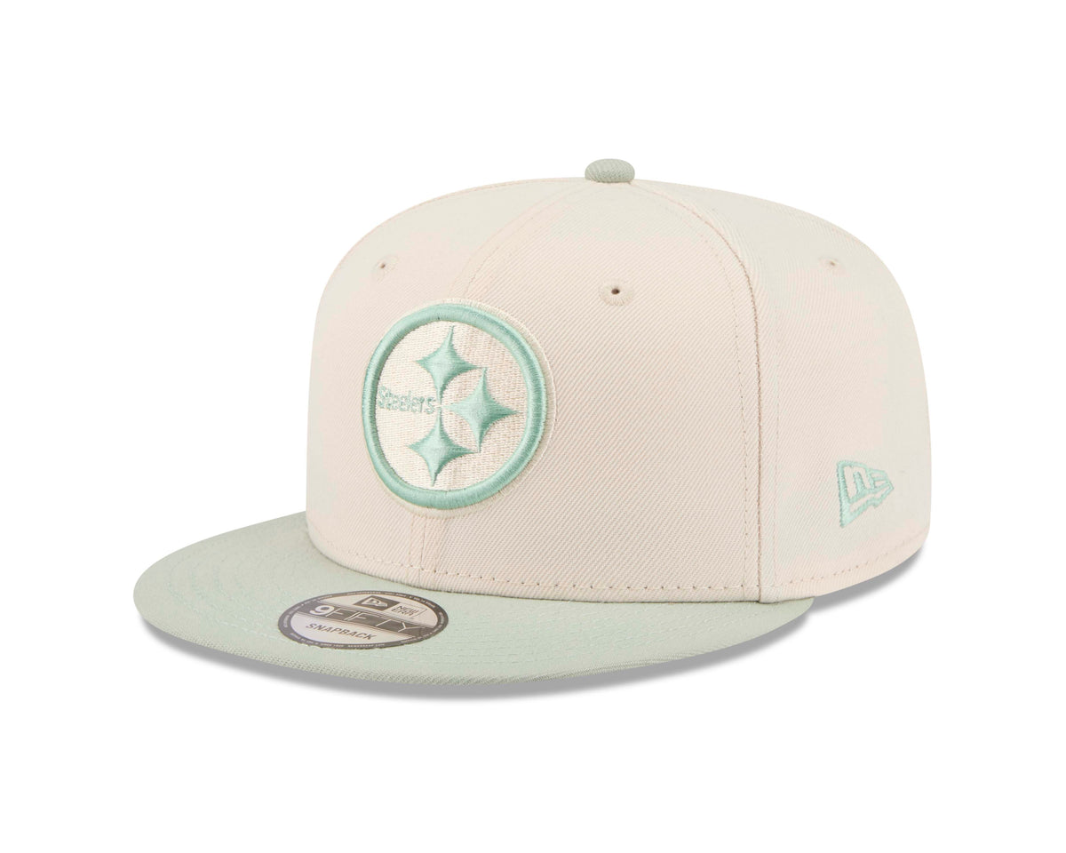 NFL Pittsburgh Steelers New Era Two-Tone Sea Glass 9FIFTY Snapback Hat- Light Cream