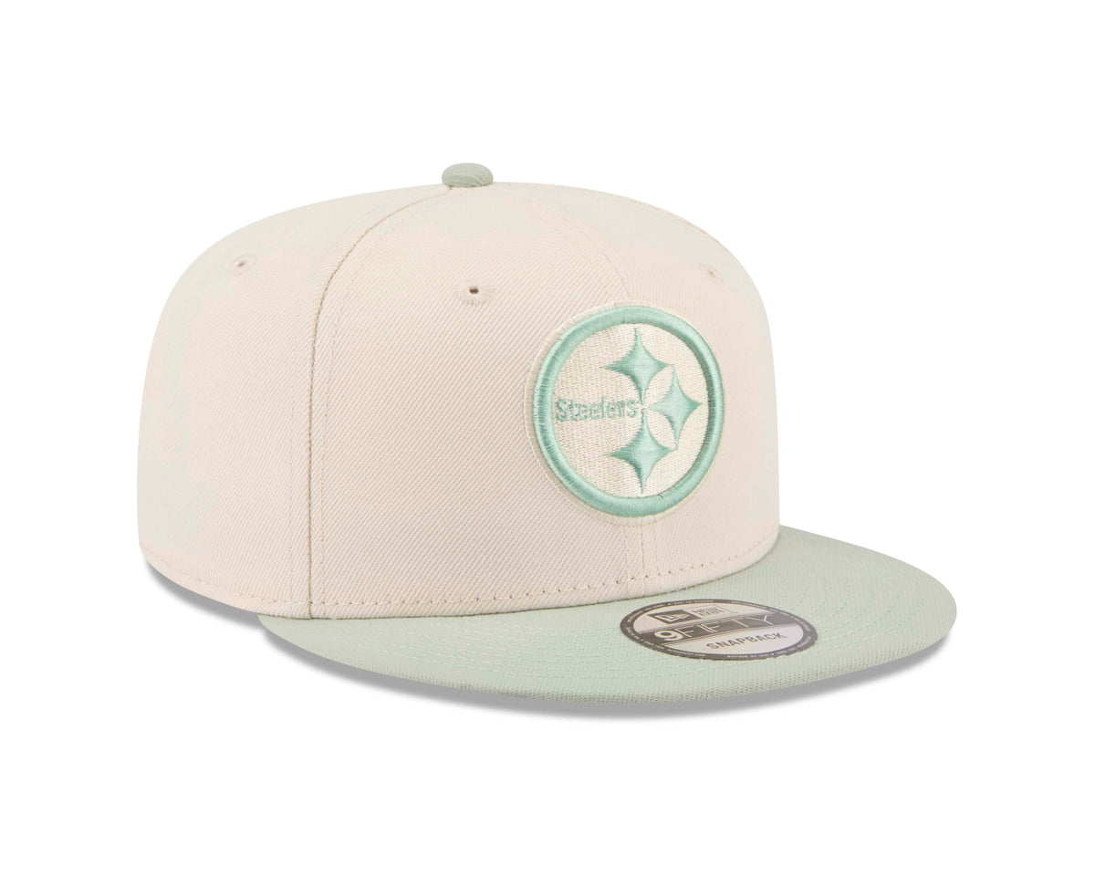NFL Pittsburgh Steelers New Era Two-Tone Sea Glass 9FIFTY Snapback Hat- Light Cream