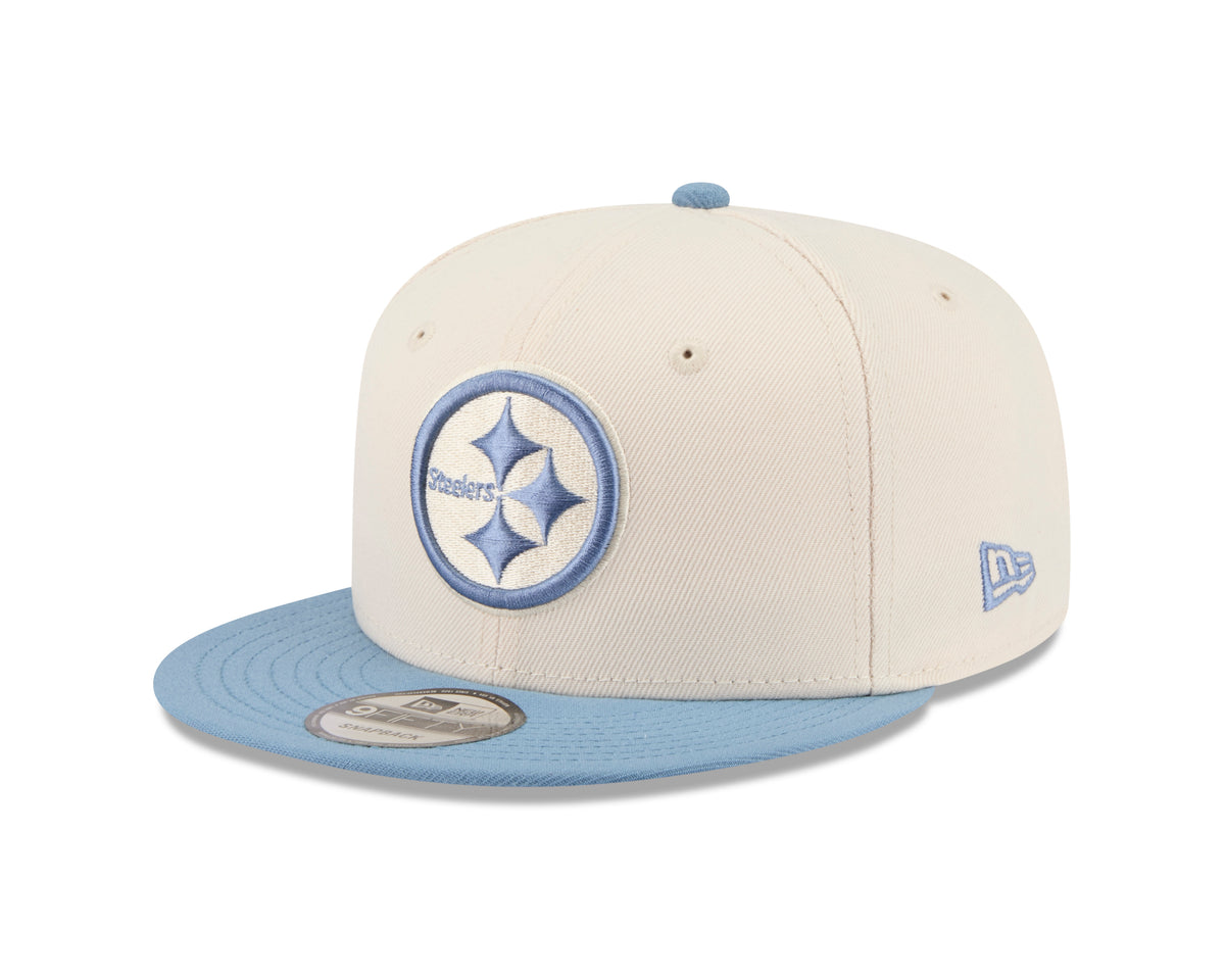 NFL Pittsburgh Steelers New Era Marina 9FIFTY Snpaback Hat- Cream