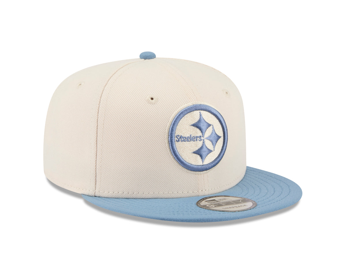 NFL Pittsburgh Steelers New Era Marina 9FIFTY Snpaback Hat- Cream