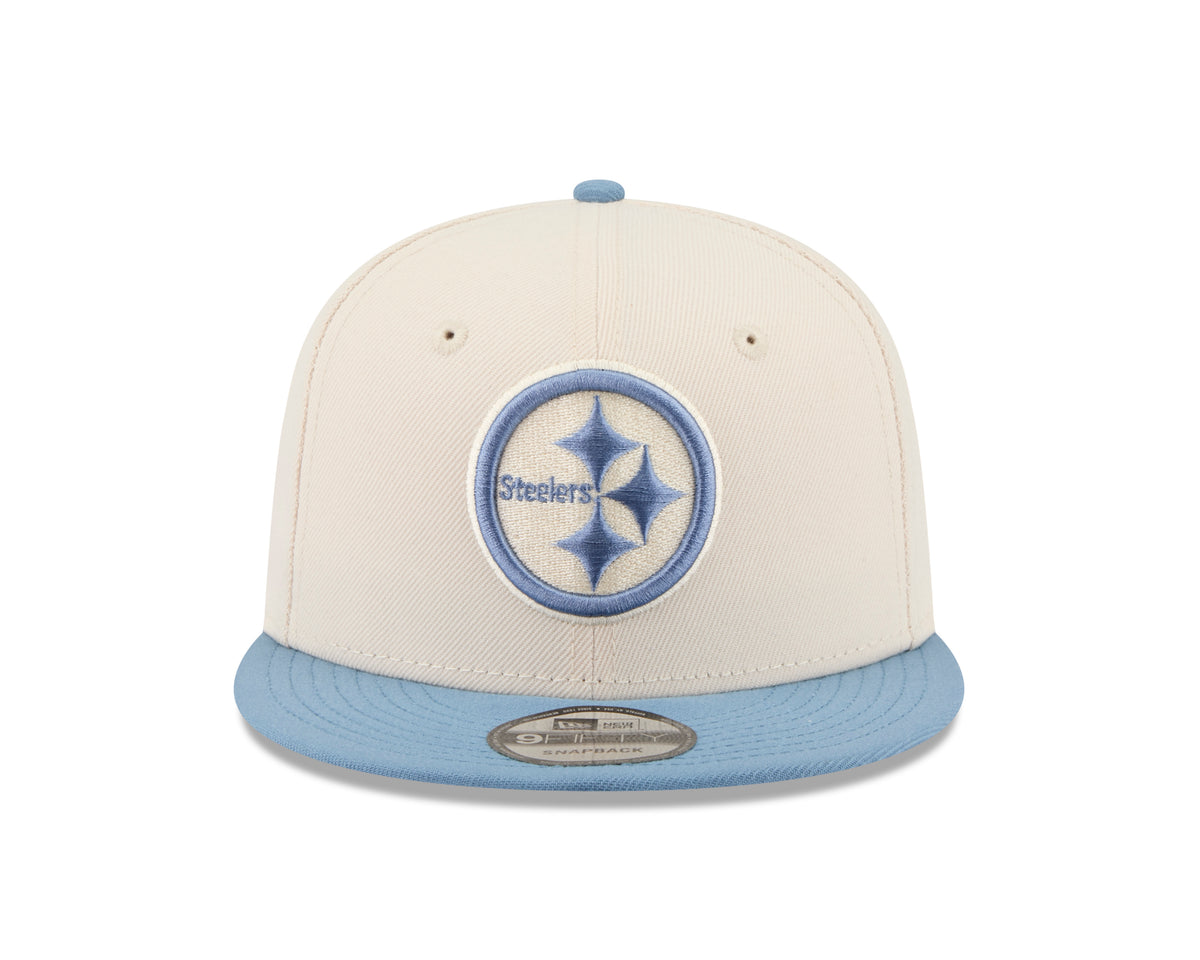 NFL Pittsburgh Steelers New Era Marina 9FIFTY Snpaback Hat- Cream