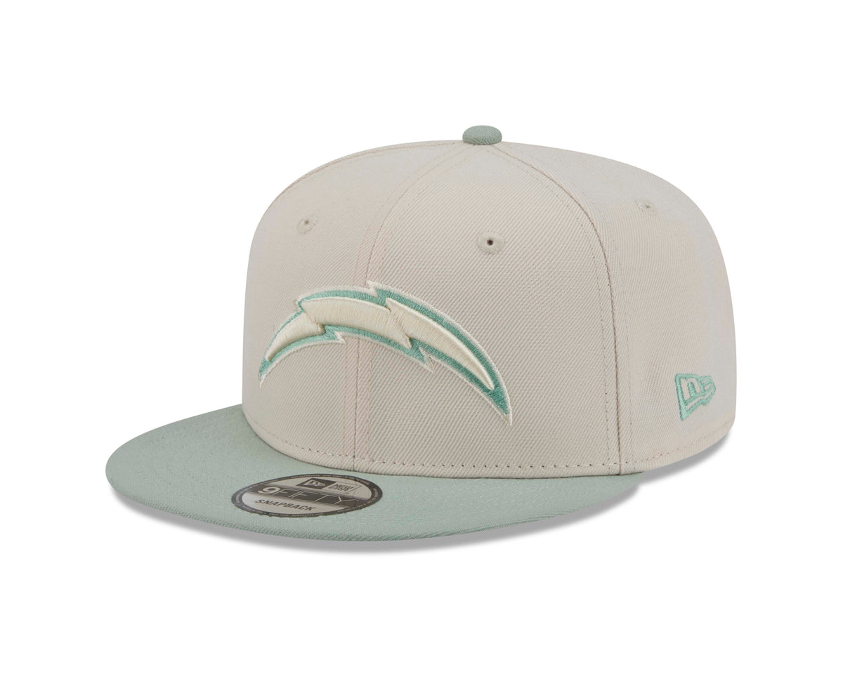 NFL Los Angeles Chargers New Era Two-Tone Sea Glass 9FIFTY Snapback Hat- Light Cream