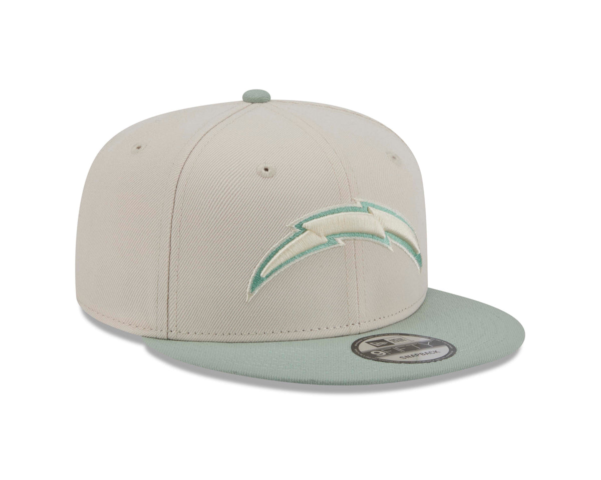 NFL Los Angeles Chargers New Era Two-Tone Sea Glass 9FIFTY Snapback Hat- Light Cream