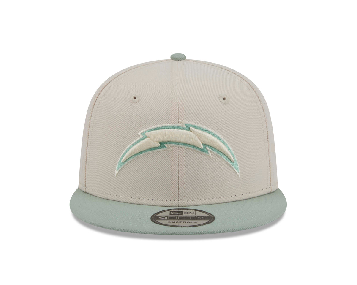 NFL Los Angeles Chargers New Era Two-Tone Sea Glass 9FIFTY Snapback Hat- Light Cream