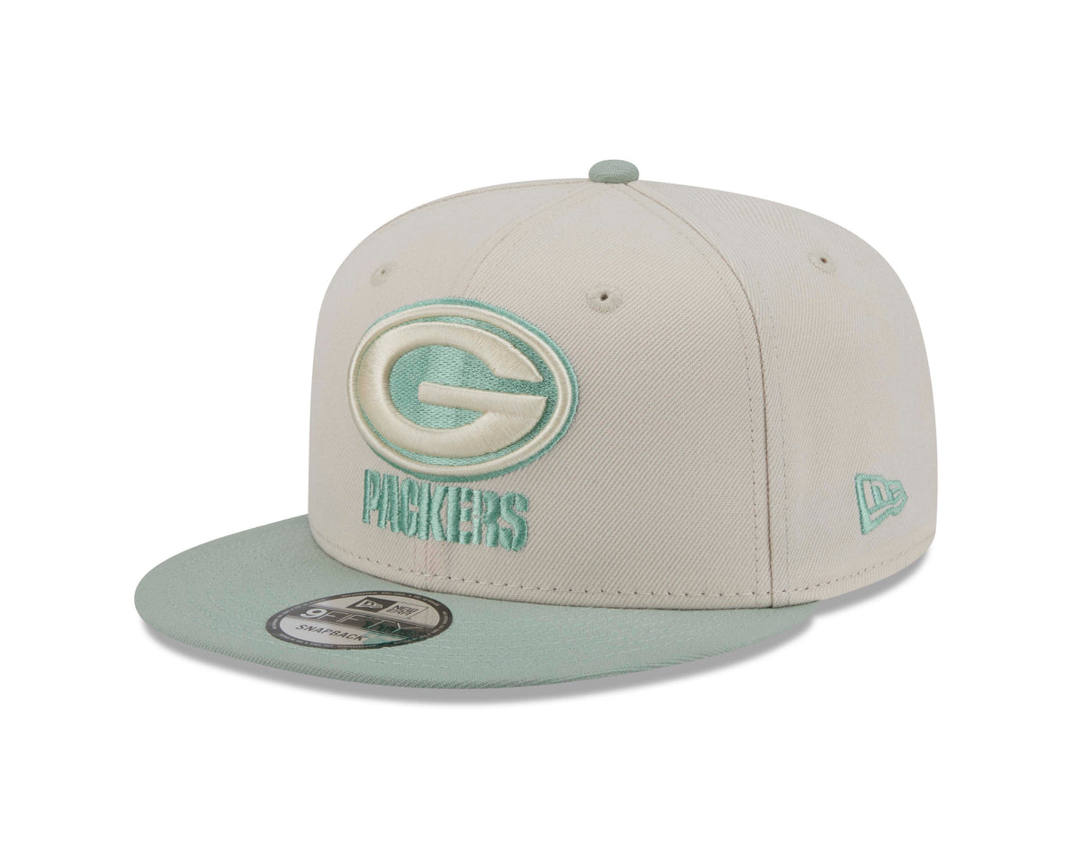 NFL Green Bay Packers New Era Two-Tone Sea Glass 9FIFTY Snapback Hat- Light Cream