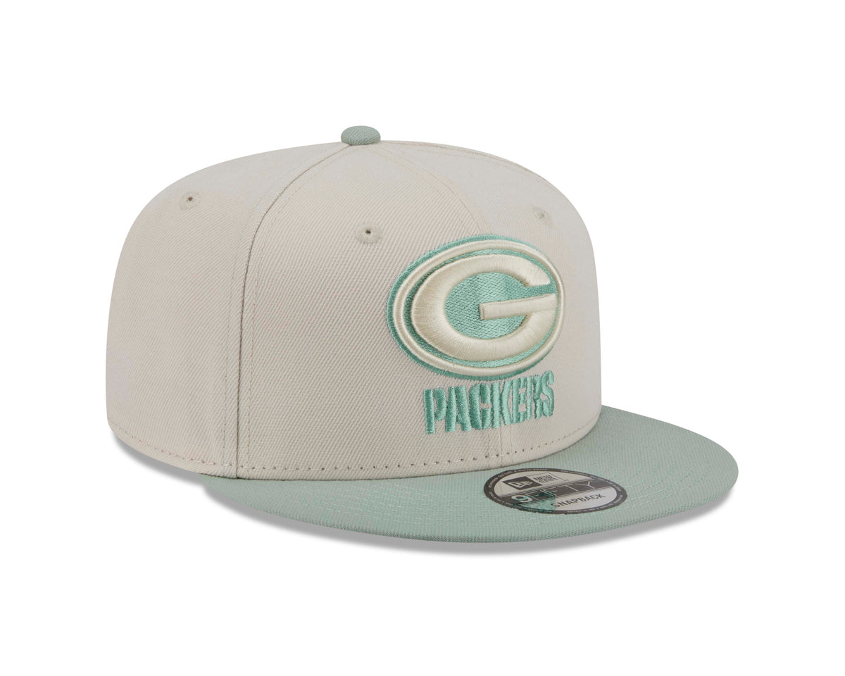 NFL Green Bay Packers New Era Two-Tone Sea Glass 9FIFTY Snapback Hat- Light Cream