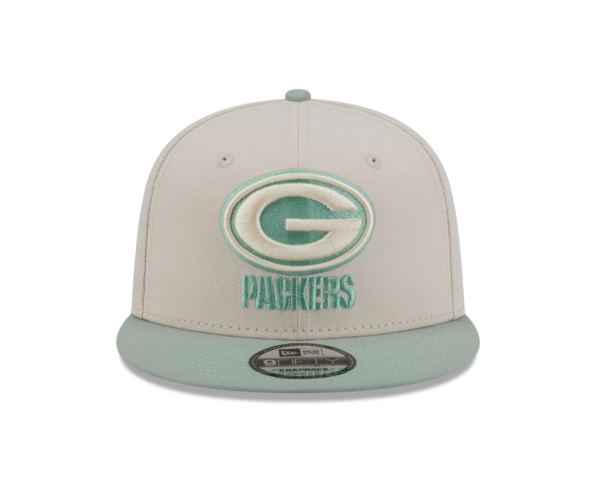 NFL Green Bay Packers New Era Two-Tone Sea Glass 9FIFTY Snapback Hat- Light Cream