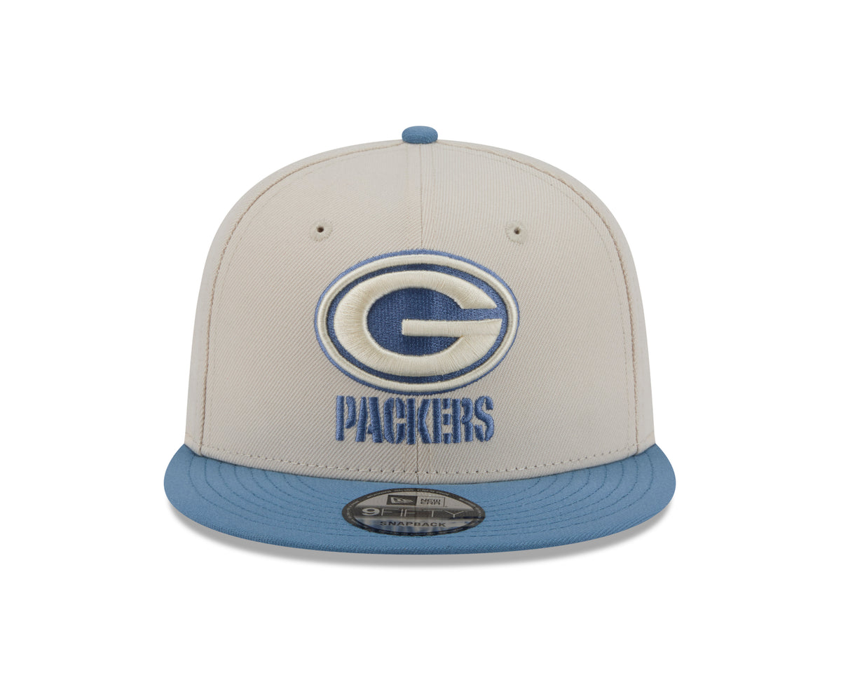 NFL Green Bay Packers New Era Marina 9FIFTY Snpaback Hat- Cream