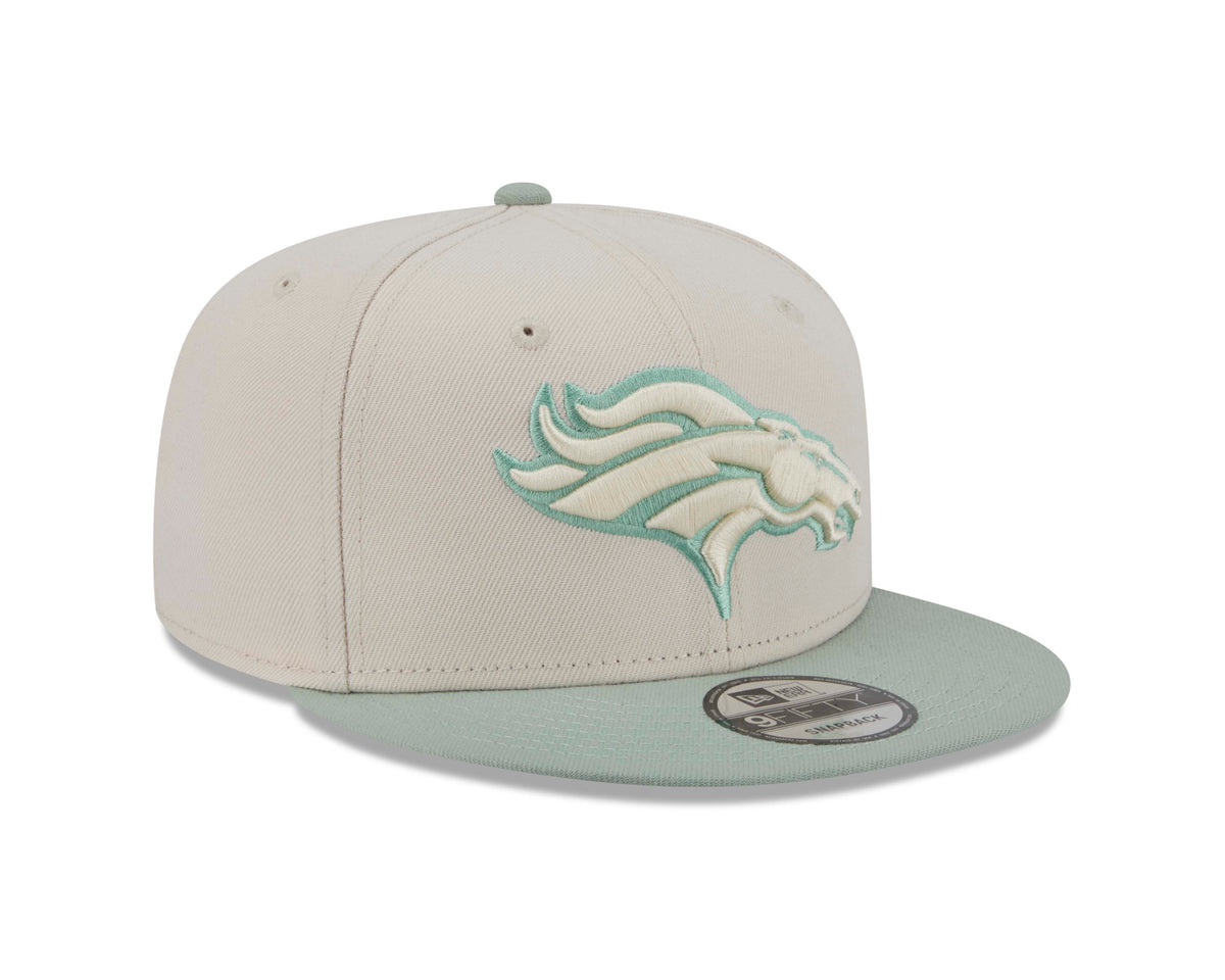 NFL Denver Broncos New Era Two-Tone Sea Glass 9FIFTY Snapback Hat- Light Cream