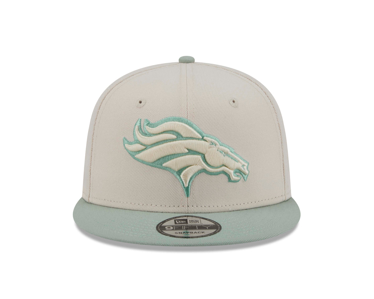 NFL Denver Broncos New Era Two-Tone Sea Glass 9FIFTY Snapback Hat- Light Cream