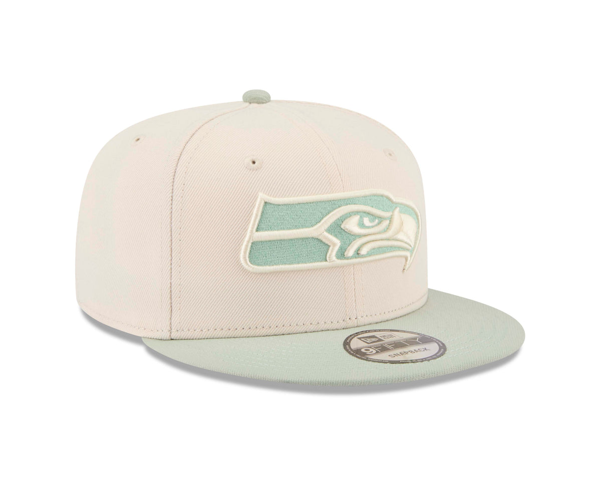 NFL Seattle Seahawks New Era Two-Tone Sea Glass 9FIFTY Snapback Hat- Light Cream