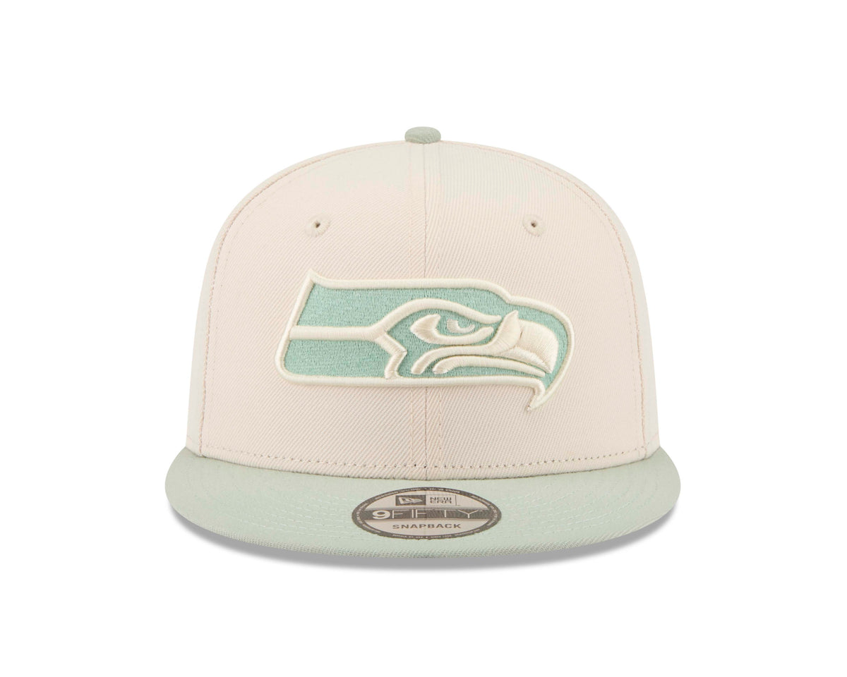NFL Seattle Seahawks New Era Two-Tone Sea Glass 9FIFTY Snapback Hat- Light Cream