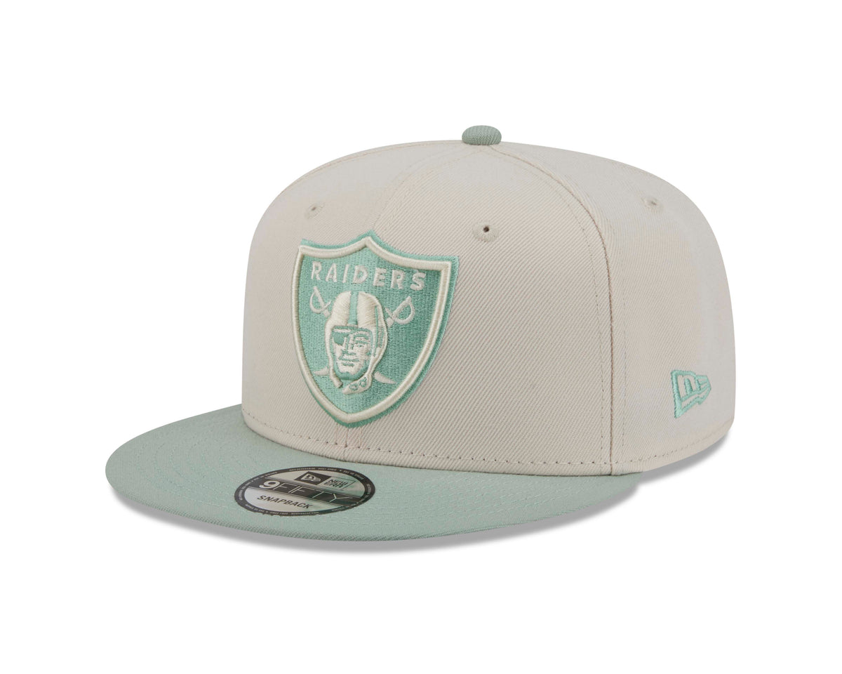 NFL Las Vegas Raiders New Era Two-Tone Sea Glass 9FIFTY Snapback Hat- Light Cream
