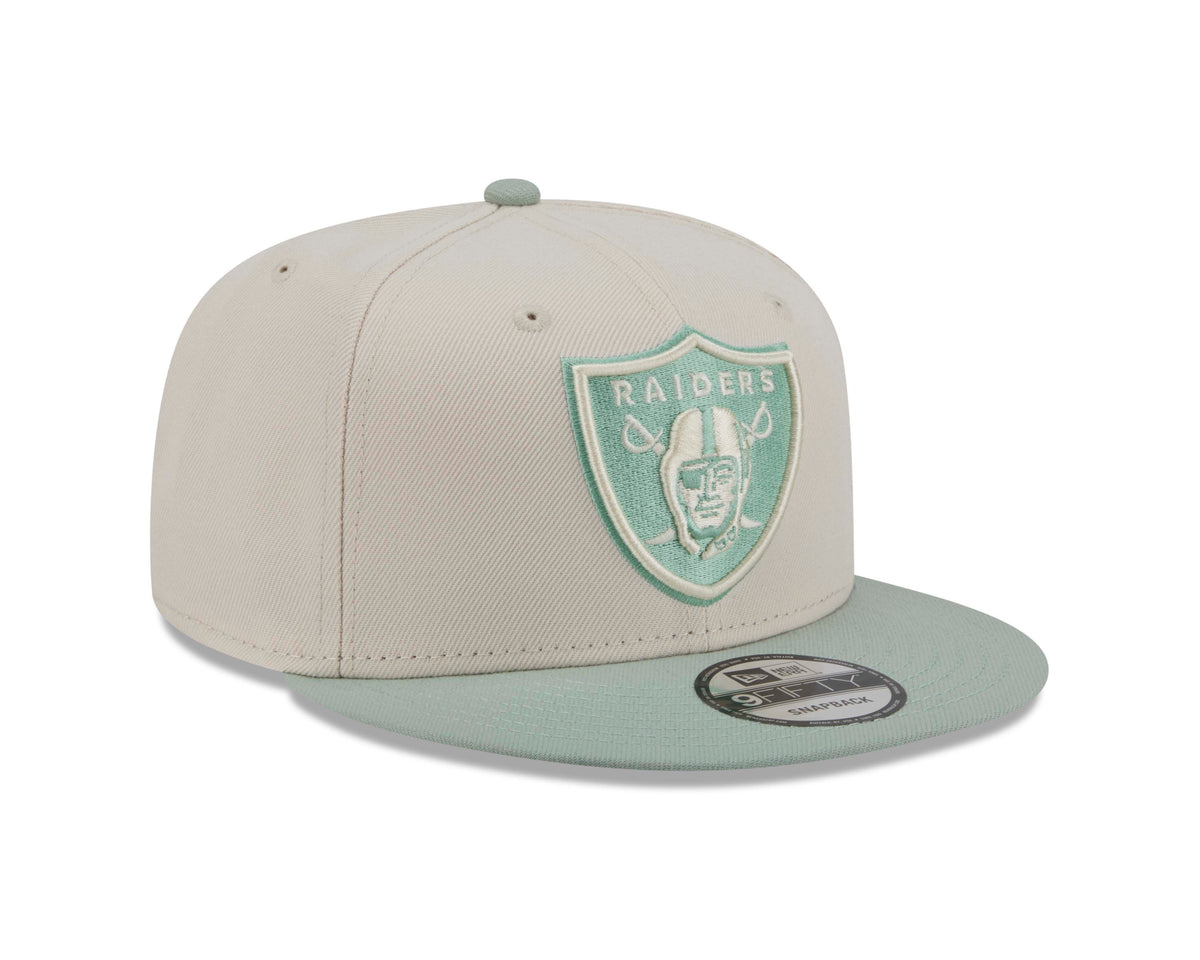 NFL Las Vegas Raiders New Era Two-Tone Sea Glass 9FIFTY Snapback Hat- Light Cream