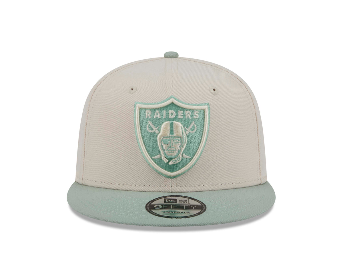 NFL Las Vegas Raiders New Era Two-Tone Sea Glass 9FIFTY Snapback Hat- Light Cream