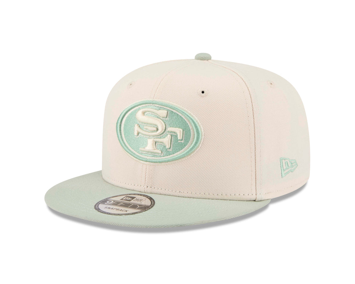 NFL San Francisco 49ers New Era Two-Tone Sea Glass 9FIFTY Snapback Hat- Light Cream