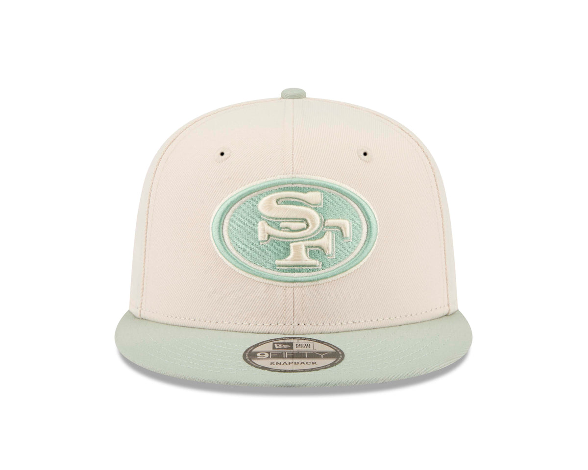NFL San Francisco 49ers New Era Two-Tone Sea Glass 9FIFTY Snapback Hat- Light Cream