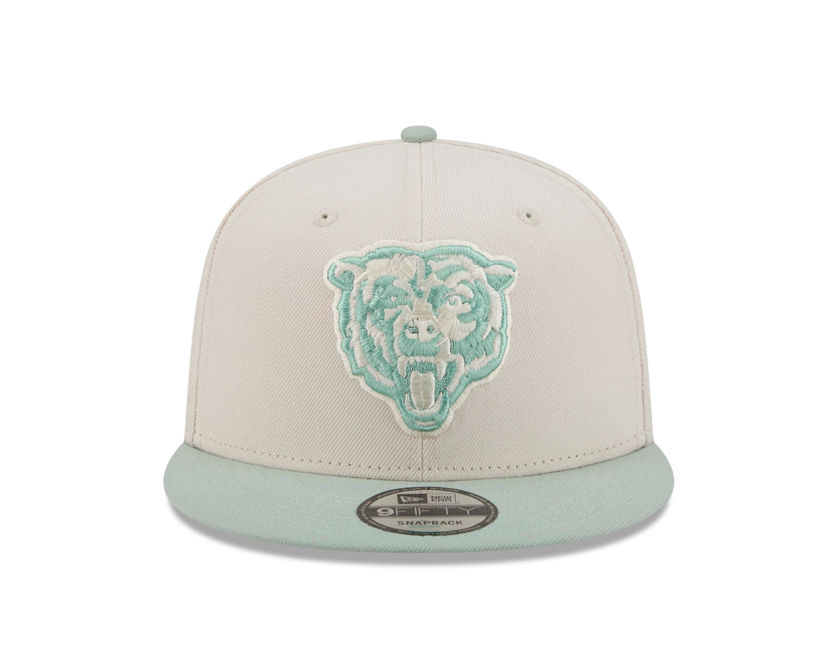 NFL Chicago Bears New Era Two-Tone Sea Glass 9FIFTY Snapback Hat- Light Cream