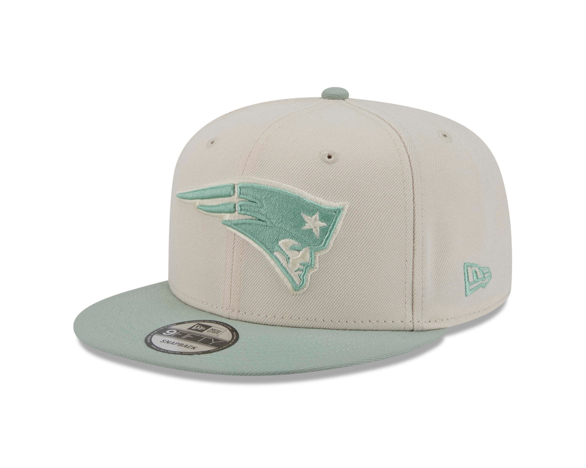 NFL New England Patriots New Era Two-Tone Sea Glass 9FIFTY Snapback Hat- Light Cream