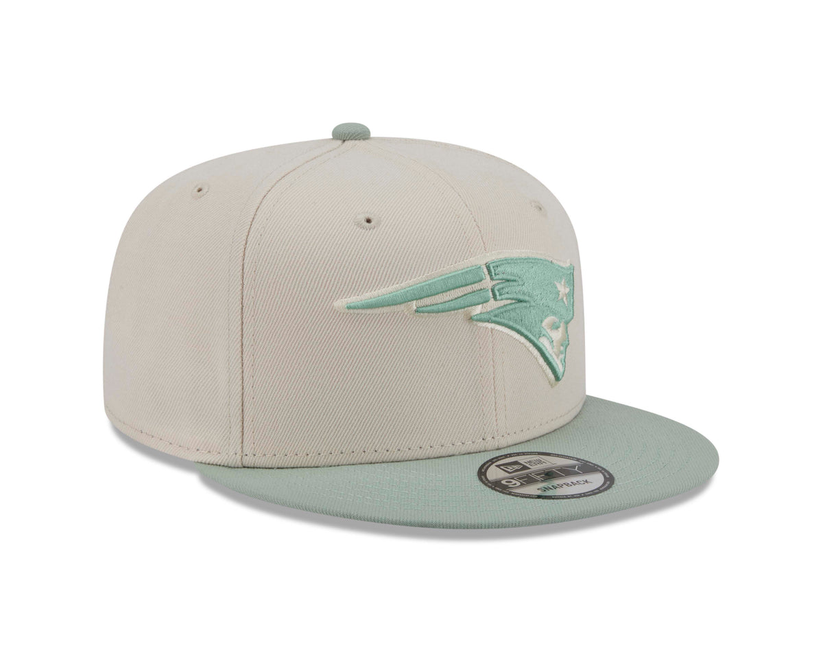 NFL New England Patriots New Era Two-Tone Sea Glass 9FIFTY Snapback Hat- Light Cream