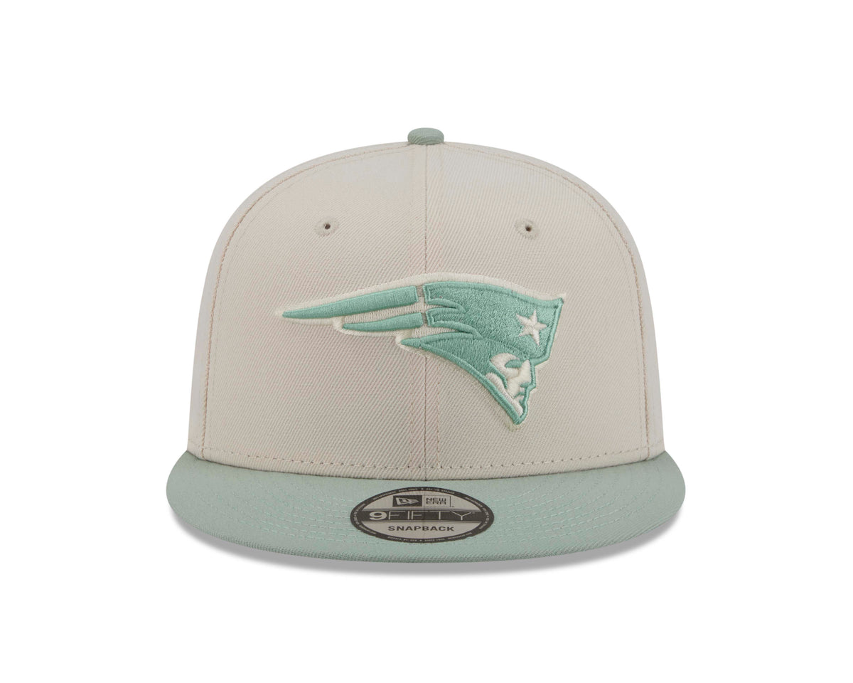 NFL New England Patriots New Era Two-Tone Sea Glass 9FIFTY Snapback Hat- Light Cream