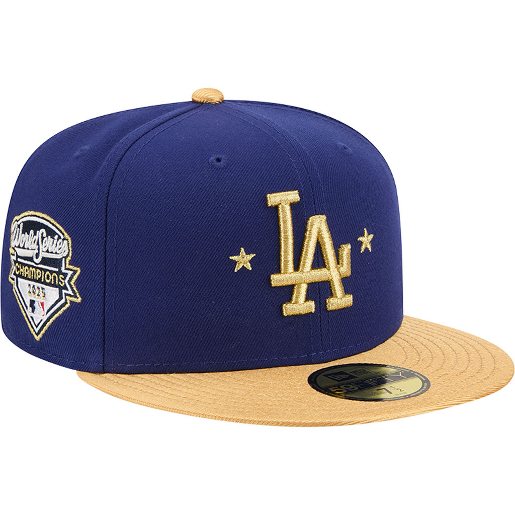 MLB Los Angeles Dodgers New Era 2026 Gold World Series Champions 59FIFTY Fitted Hat - Blue