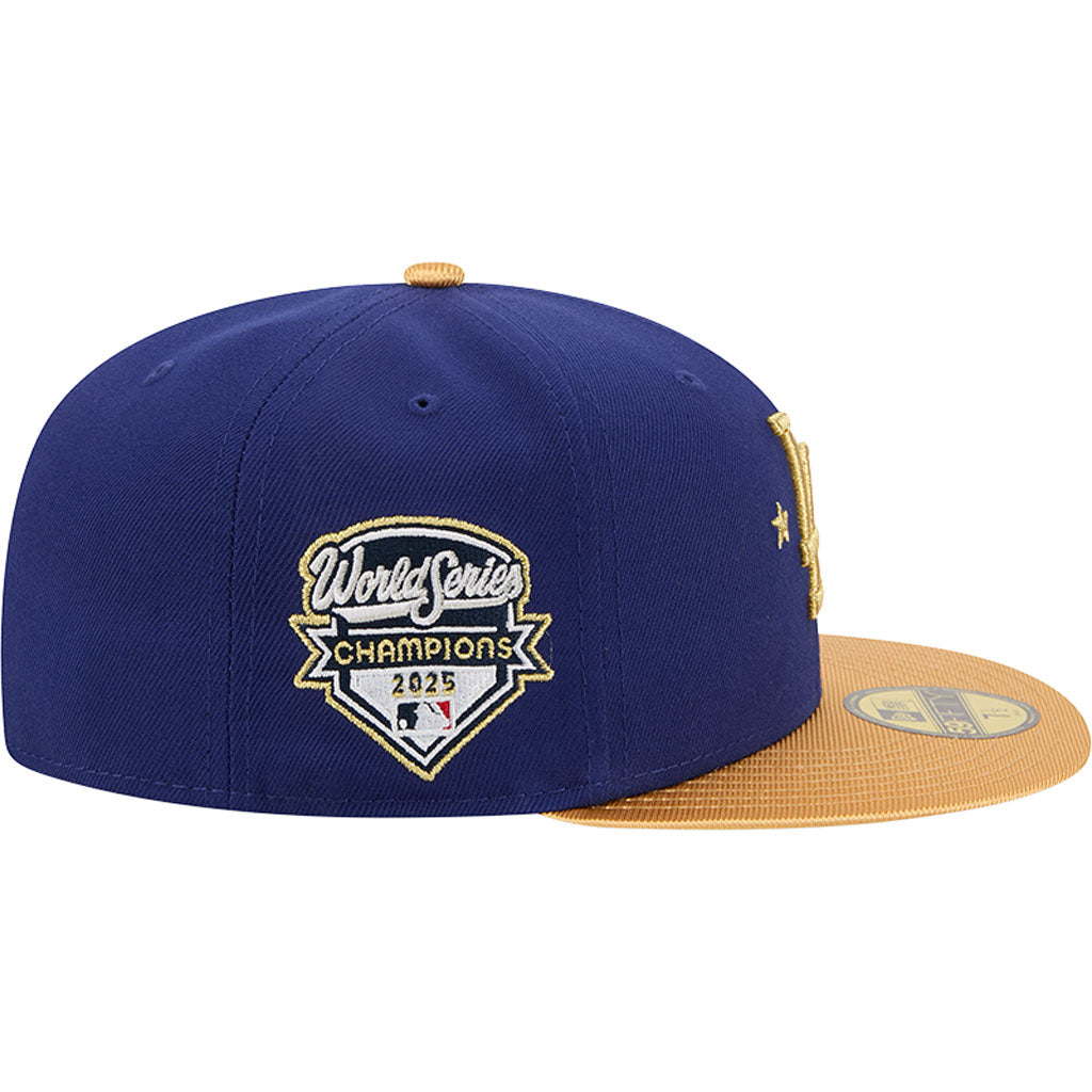 MLB Los Angeles Dodgers New Era 2026 Gold World Series Champions 59FIFTY Fitted Hat - Blue