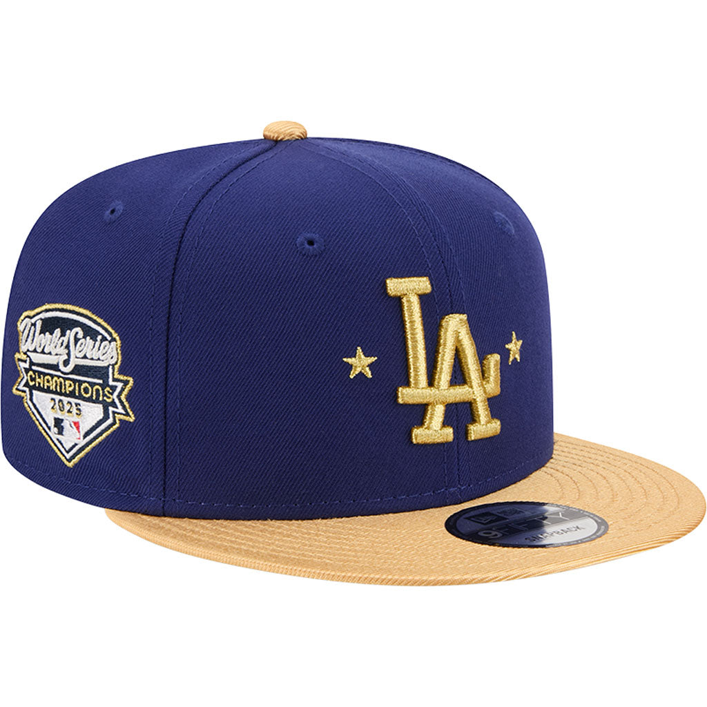 MLB Los Angeles Dodgers New Era 2026 Gold World Series Champions 9FIFTY Snapback Hat - Blue