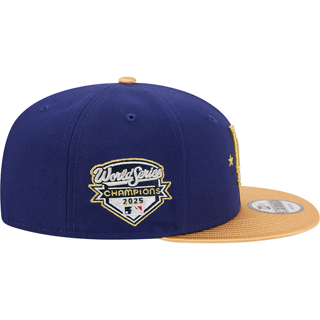 MLB Los Angeles Dodgers New Era 2026 Gold World Series Champions 9FIFTY Snapback Hat - Blue