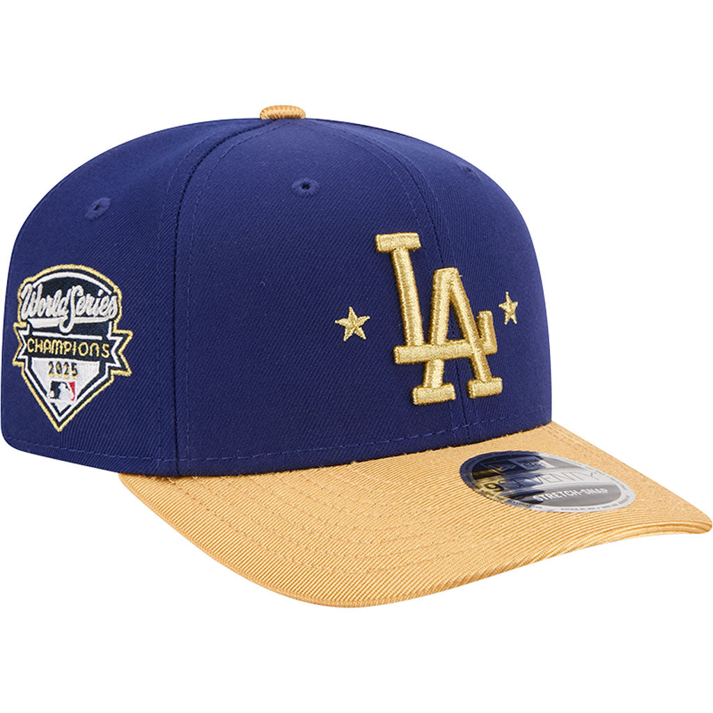 MLB Los Angeles Dodgers New Era 2026 Gold World Series Champions 9SEVENTY Stretch Snapback Hat - Blue