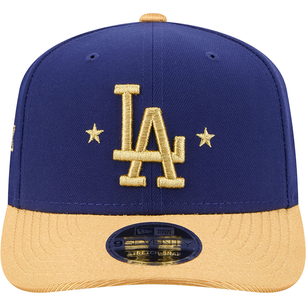MLB Los Angeles Dodgers New Era 2026 Gold World Series Champions 9SEVENTY Stretch Snapback Hat - Blue