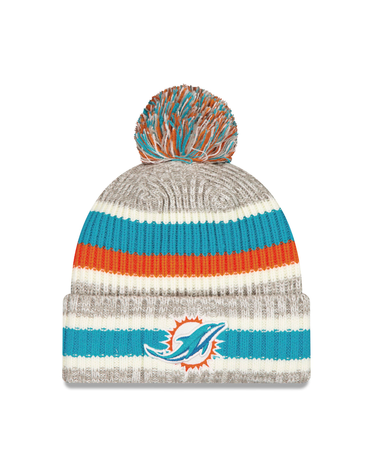 NFL Miami Dolphins New Era Stripe Knit- Gray