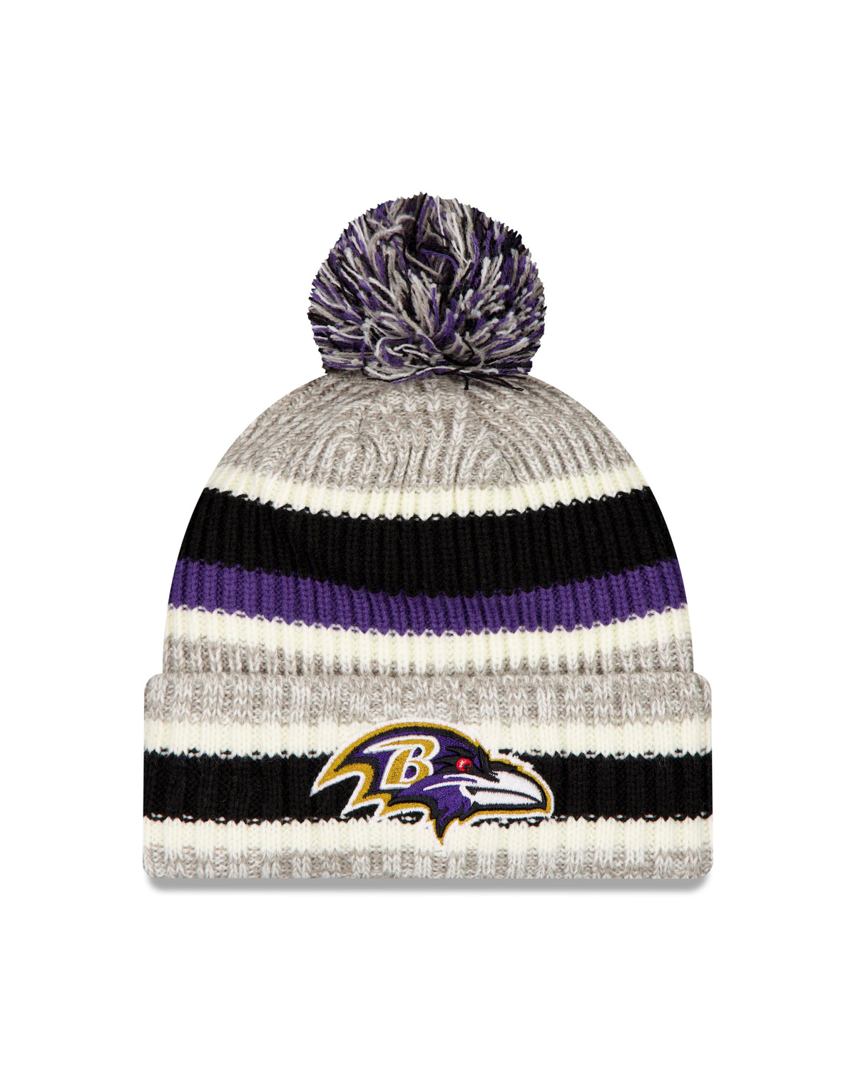 NFL Baltimore Ravens New Era Stripe Knit- Gray
