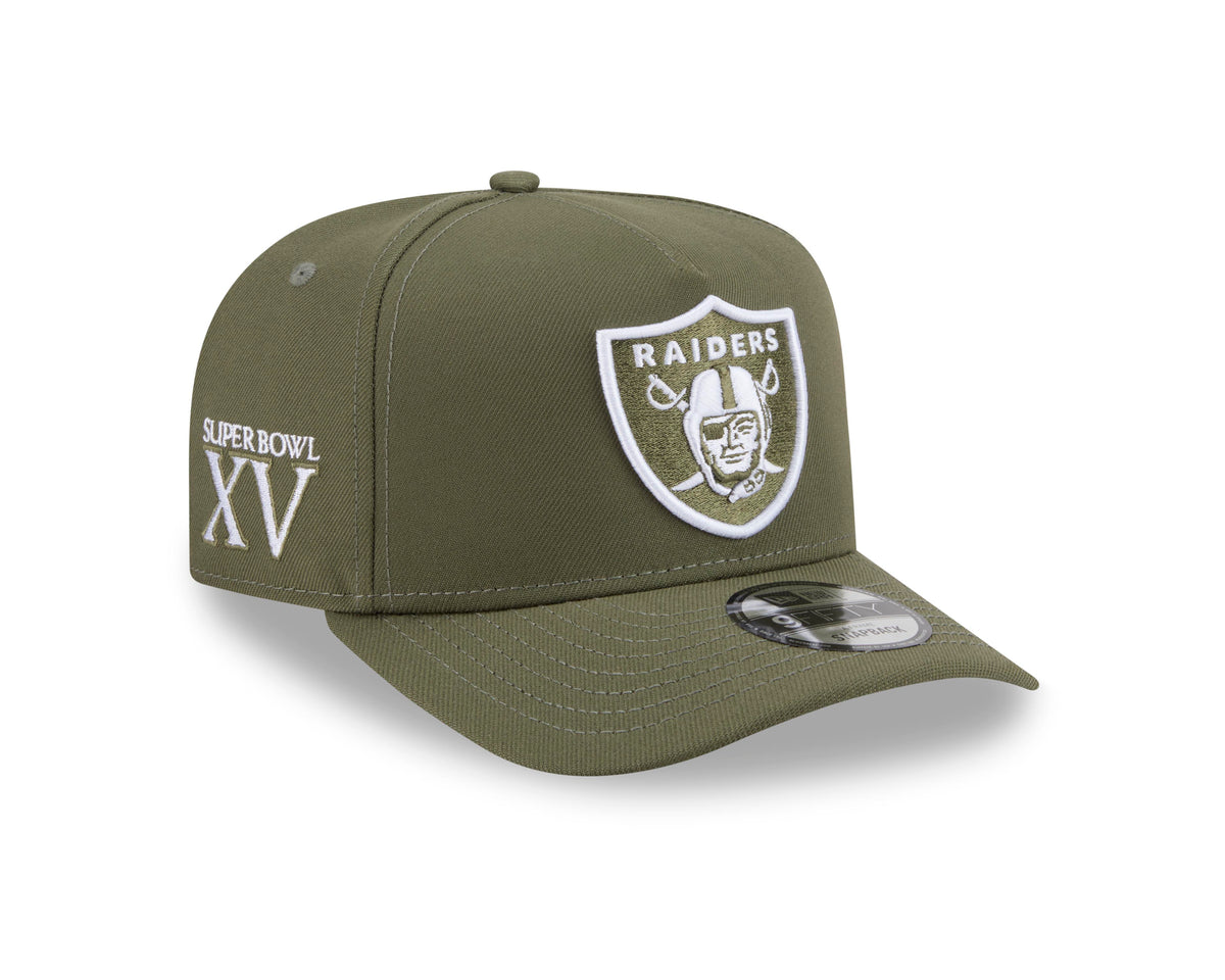 NFL Las Vegas Raiders New Era Field Issue 9FIFTY A-Frame Snapback Hat- Green