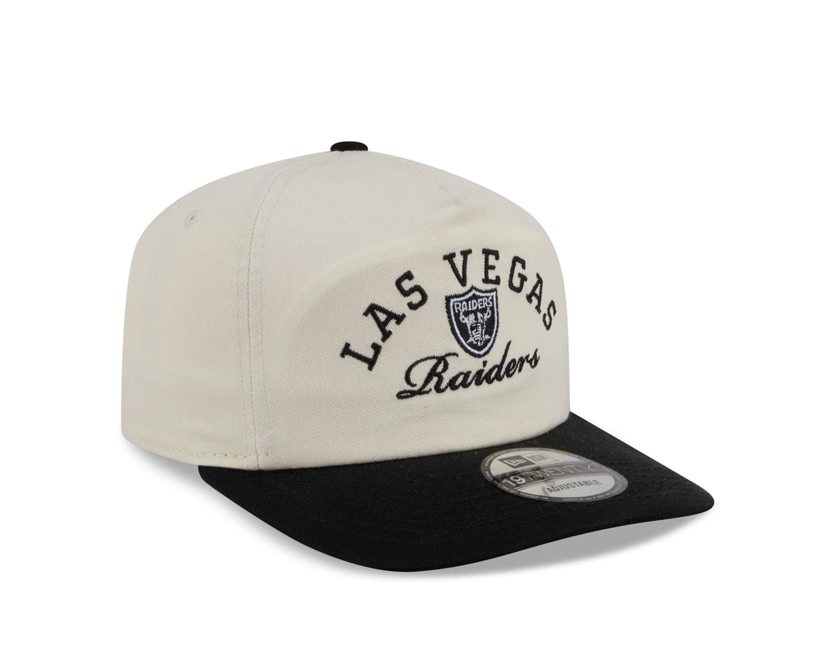 NFL Las Vegas Raiders New Era Stacked 19TWENTY Snapback Hat- Cream