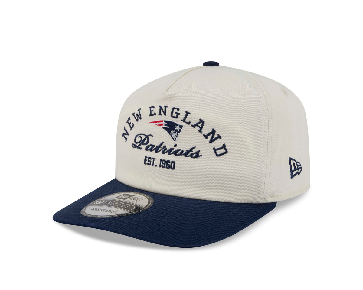 NFL New England Patriots New Era Stacked 19TWENTY Snapback Hat- Cream