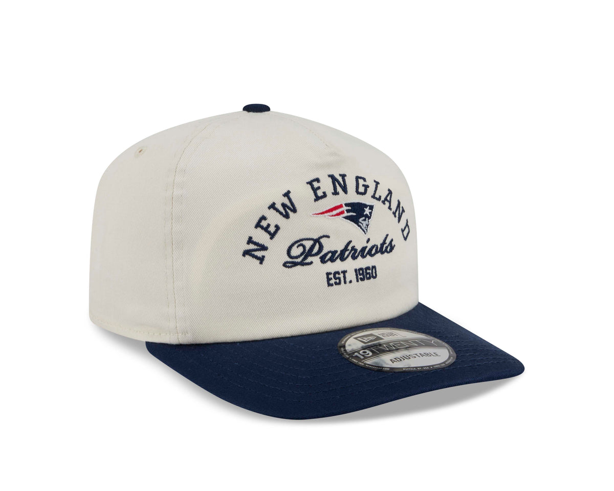NFL New England Patriots New Era Stacked 19TWENTY Snapback Hat- Cream