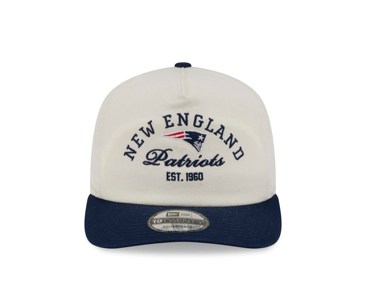 NFL New England Patriots New Era Stacked 19TWENTY Snapback Hat- Cream