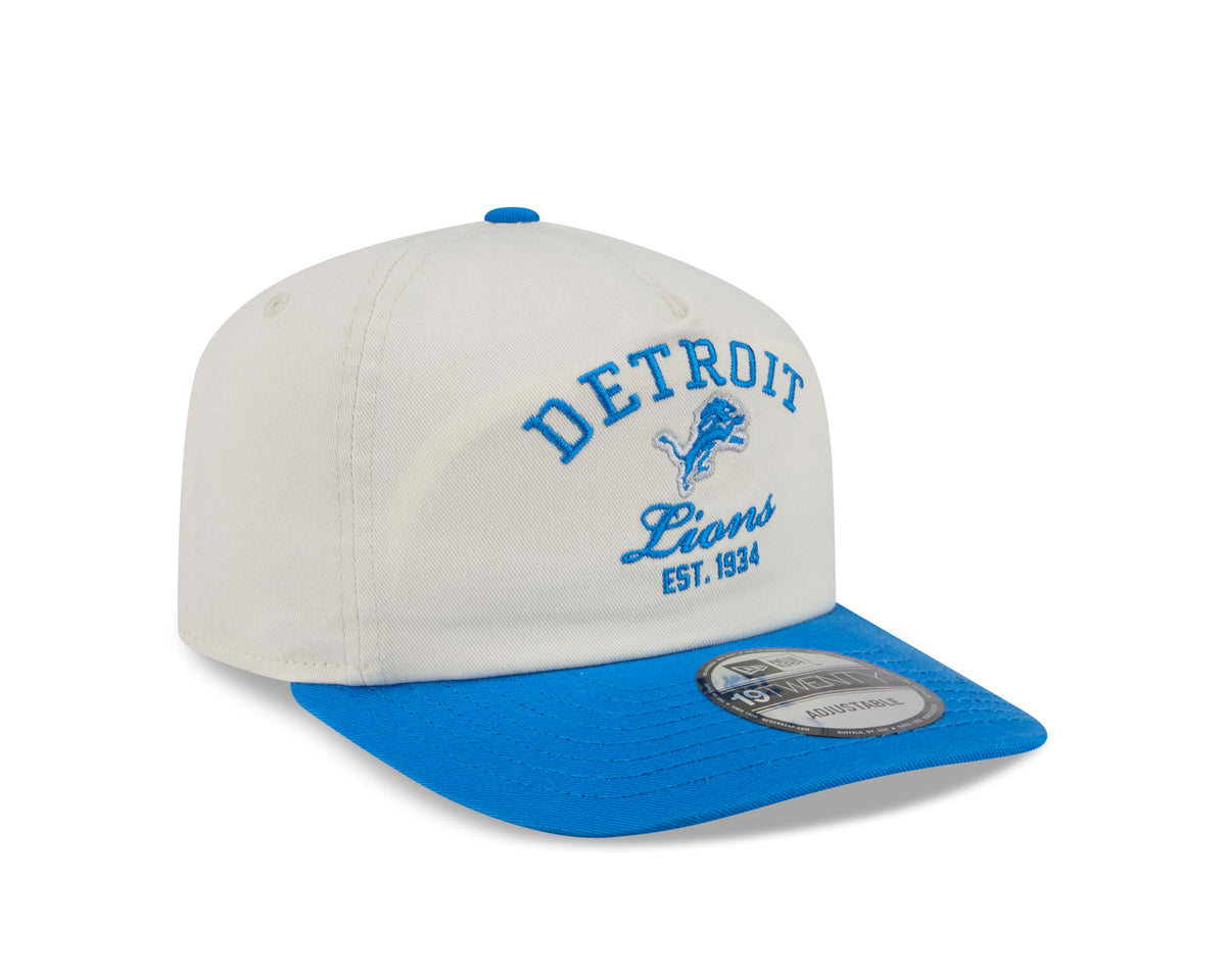 NFL Detroit Lions New Era Stacked 19TWENTY Snapback Hat- Cream