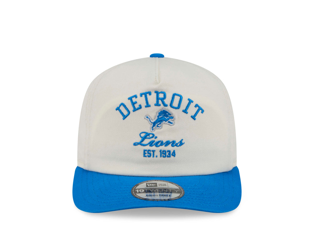 NFL Detroit Lions New Era Stacked 19TWENTY Snapback Hat- Cream