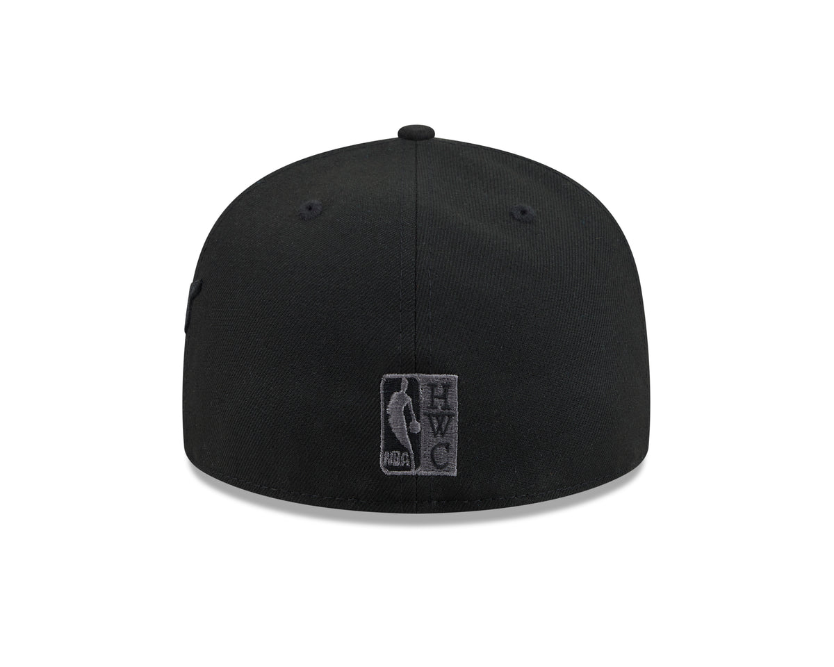 NBA Phoenix Suns New Era Black on Black Side Script 59FIFTY Fitted Hat- Black