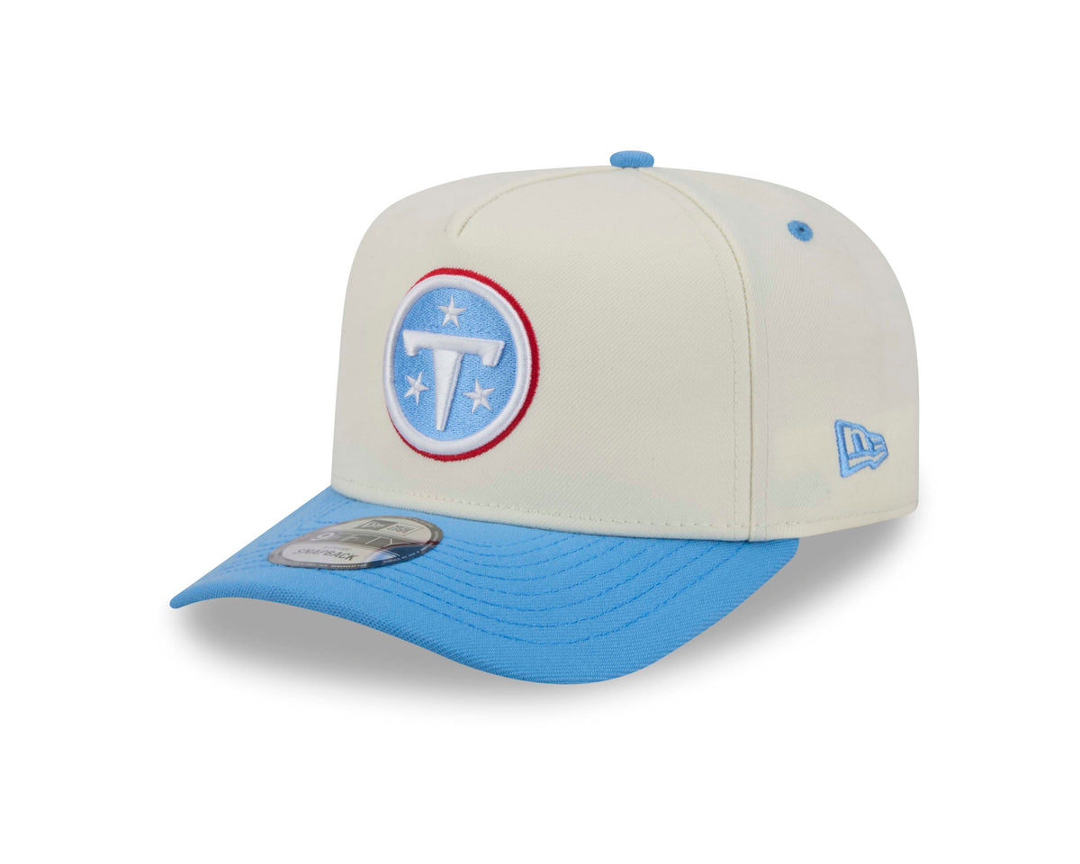 NFL Tennessee Titans New Era Rear Hit 9FIFTY A-Frame Snapback Hat- Cream