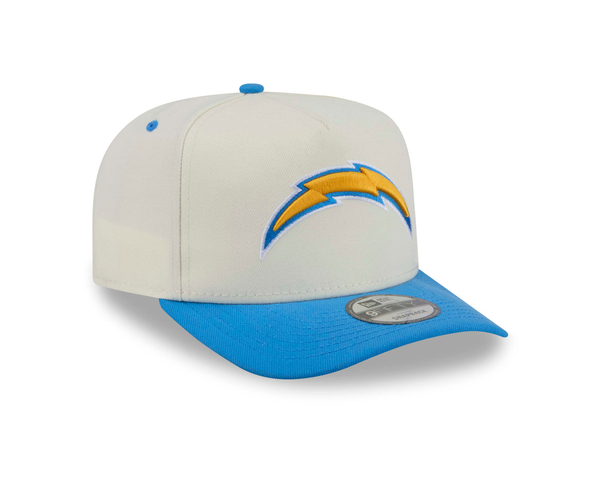 NFL Los Angeles Chargers New Era Rear Hit 9FIFTY A-Frame Snapback Hat- Cream