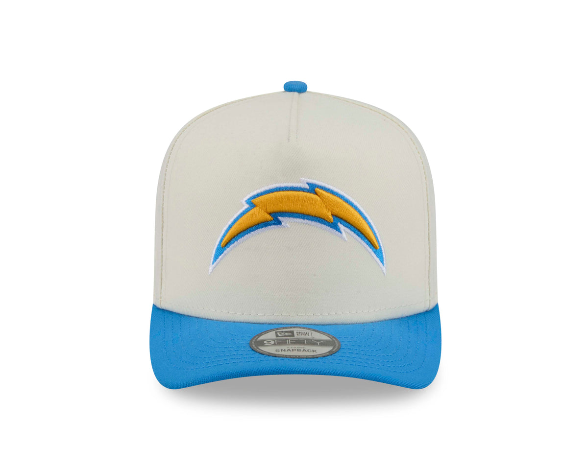 NFL Los Angeles Chargers New Era Rear Hit 9FIFTY A-Frame Snapback Hat- Cream