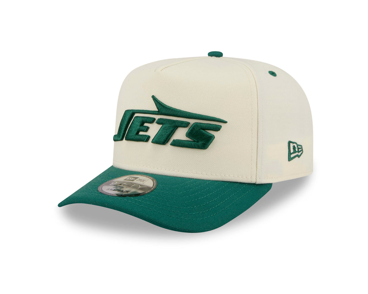 NFL New York Jets New Era Rear Hit 9FIFTY A-Frame Snapback Hat- Cream